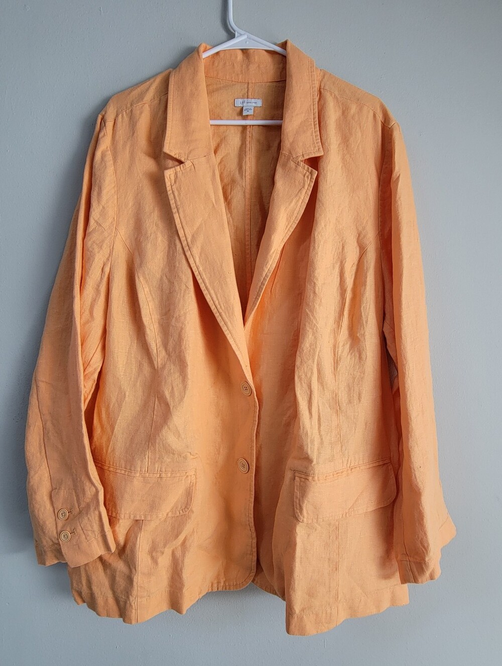 J. Jill Love Linen Blazer Women Size 3X Office Career Old Money Resortwear